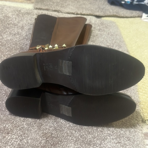 Moda in Pelle Brown Stretch Boots 37 (6) - Picture 3 of 8